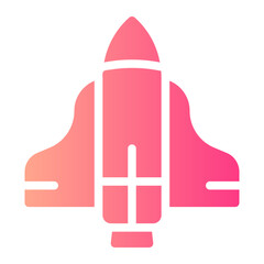 space shuttle gradient icon