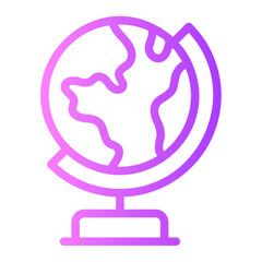 earth globe gradient icon