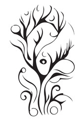 Tree Illustration Black and White