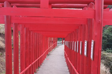 元乃隅神社の鳥居と日本海