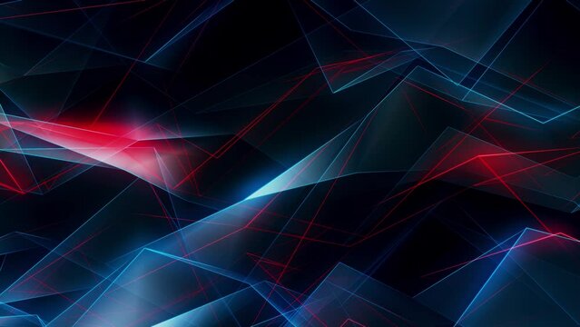 Abstract Red and Blue Glowing Edges Background Loop