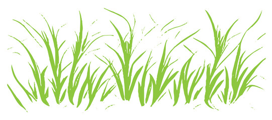 Fototapeta na wymiar Simple Grass Design Elements