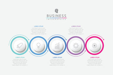 Connecting Steps business Infographic Template