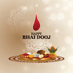 Indian festival happy bhai dooj greeting card