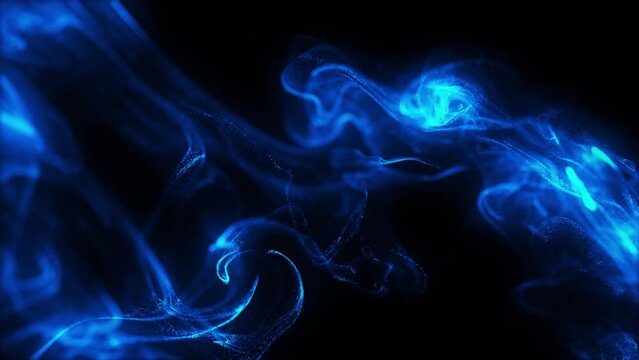 Blue Particles Smoky Background Loop