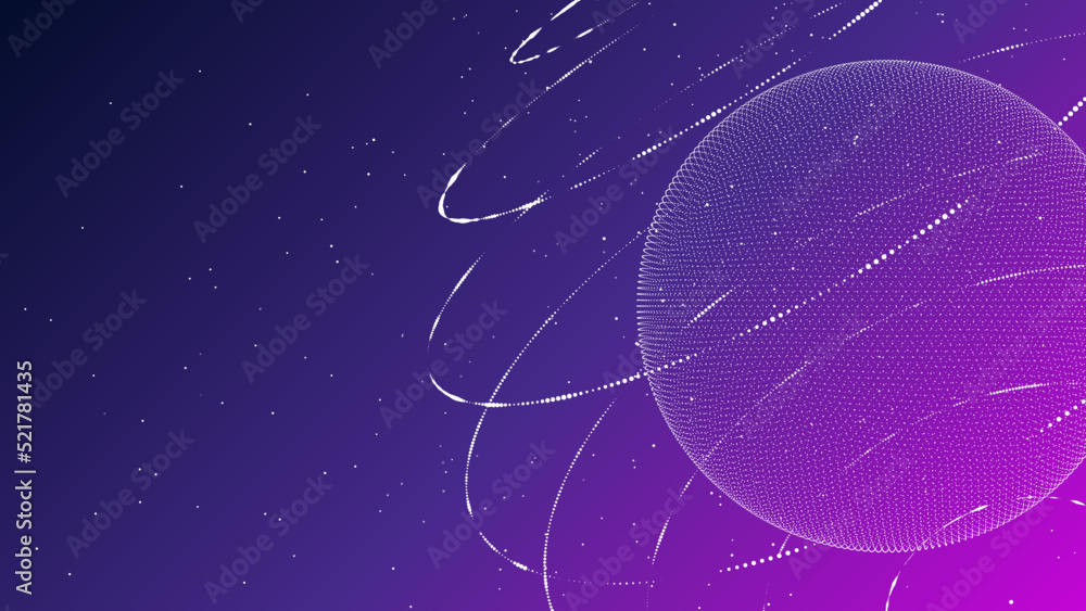 Poster abstract globe on a blue background. vector futuristic sphere. illustration of a mesh globe. technol