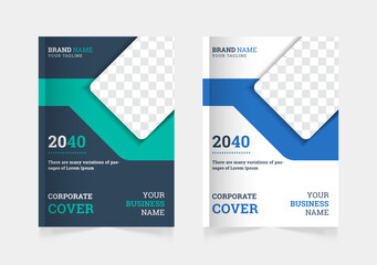 Minimal creative business corporate book cover design template a4 or can be used to annual report, magazine, flyer, poster, banner, portfolio, company profile, website, brochure cover design
 - obrazy, fototapety, plakaty