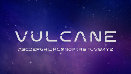 Futuristic sans-serif font Vulcane. Futuristic, classy, elegant, and modern Sans Serif font. This font is great for signatures, stationery, logos, weddings, typography quotes, magazine or book covers,