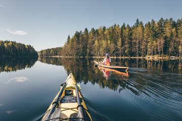 Kayaking in summer