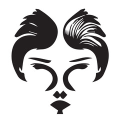Obraz premium Woman Face Illustration for Hair Salloon