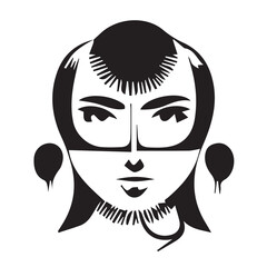 Woman Face Illustration for Hair Salloon