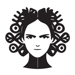 Woman Face Illustration for Hair Salloon