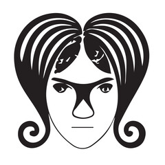 Woman Face Illustration for Hair Salloon