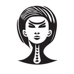 Woman Face Illustration for Hair Salloon