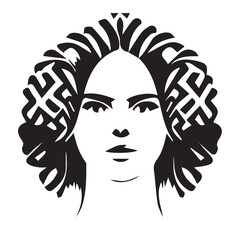 Woman Face Illustration for Hair Salloon