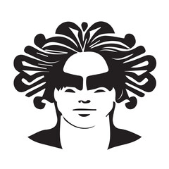 Woman Face Illustration for Hair Salloon