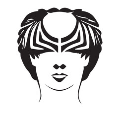 Woman Face Illustration for Hair Salloon