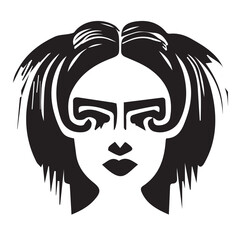 Woman Face Illustration for Hair Salloon