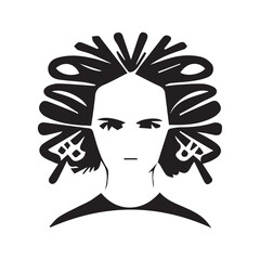 Woman Face Illustration for Hair Salloon