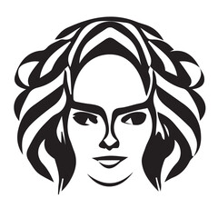 Woman Face Illustration for Hair Salloon