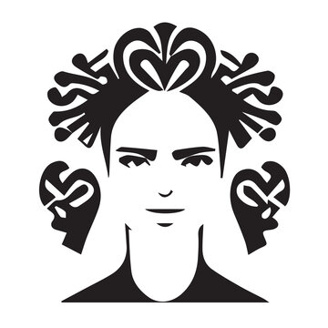 Woman Face Illustration for Hair Salloon
