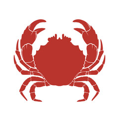 red crab isolated on white - obrazy, fototapety, plakaty