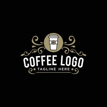 Vintage coffee logo design for shop, coffee shop, restaurant, label, and cafe business company