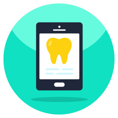 An icon design of mobile dental app