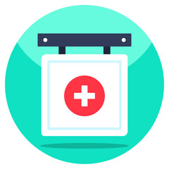 Fototapeta premium An icon design of medical board