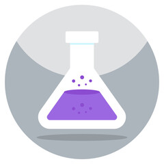 An editable design icon of chemical flask