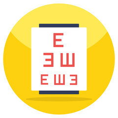 Modern design icon of eye test
