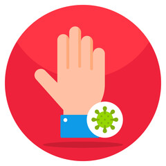 Perfect design icon of hand infection 