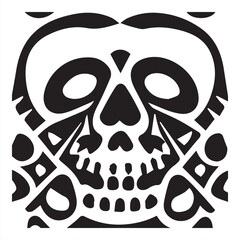 Day of the Dead Skull Illustration