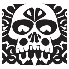 Day of the Dead Skull Illustration