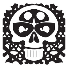 Day of the Dead Skull Illustration