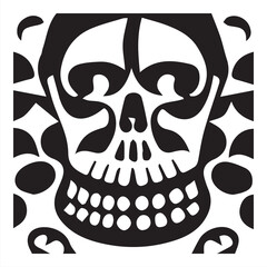 Day of the Dead Skull Illustration