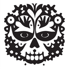 Day of the Dead Skull Illustration