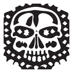 Day of the Dead Skull Illustration