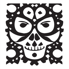 Day of the Dead Skull Illustration