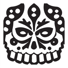 Day of the Dead Skull Illustration