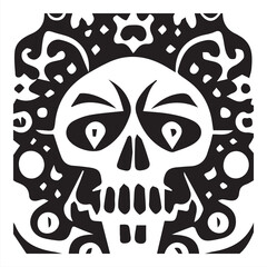 Day of the Dead Skull Illustration