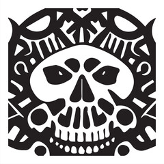 Day of the Dead Skull Illustration
