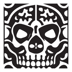 Day of the Dead Skull Illustration