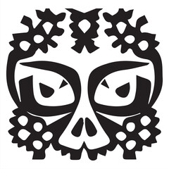 Day of the Dead Skull Illustration