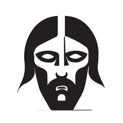 Jesus Black and White Illustration