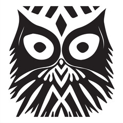 Owl Black and White