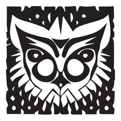 Owl Black and White