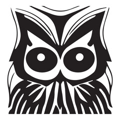 Owl Black and White