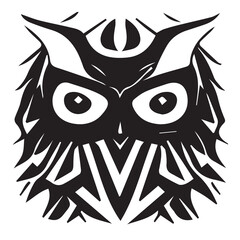 Owl Black and White