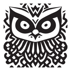 Owl Black and White